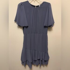 NWT JOLI Elegant Blue Chiffon/Bamboo Dress